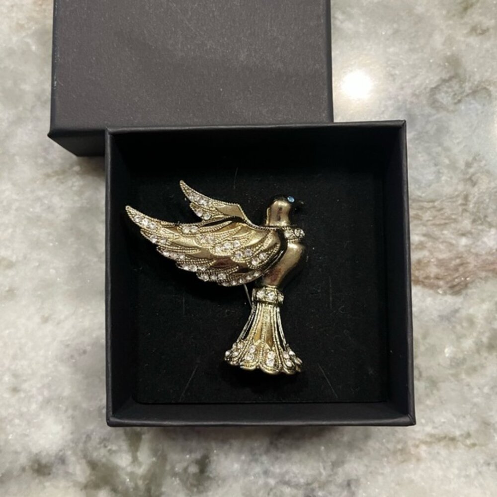 Vintage bird brooch